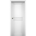 Vdomdoors French Interior Door, 42" x 84", Gray MELA7444PD-WS-18